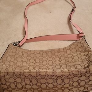 Pink coach small hobo